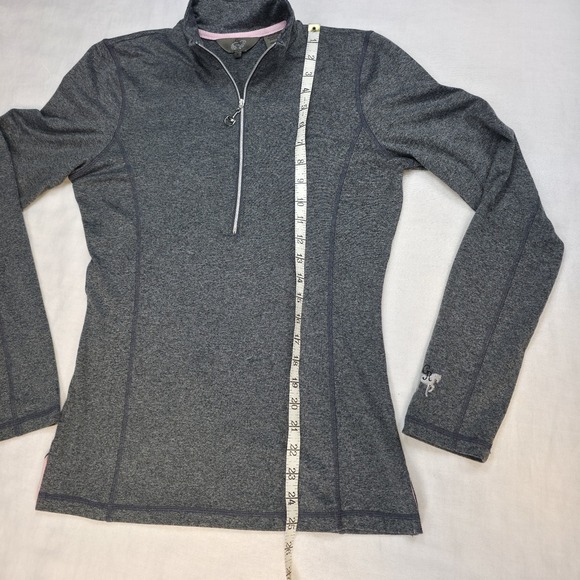 Goode Rider Womens Equestrian Quarter Zip Pullover Top Grey Small Horse Riding - Picture 5 of 9